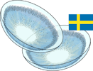 Lenses Designed in Sweden Vector Image