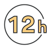 12 hours wear vector image