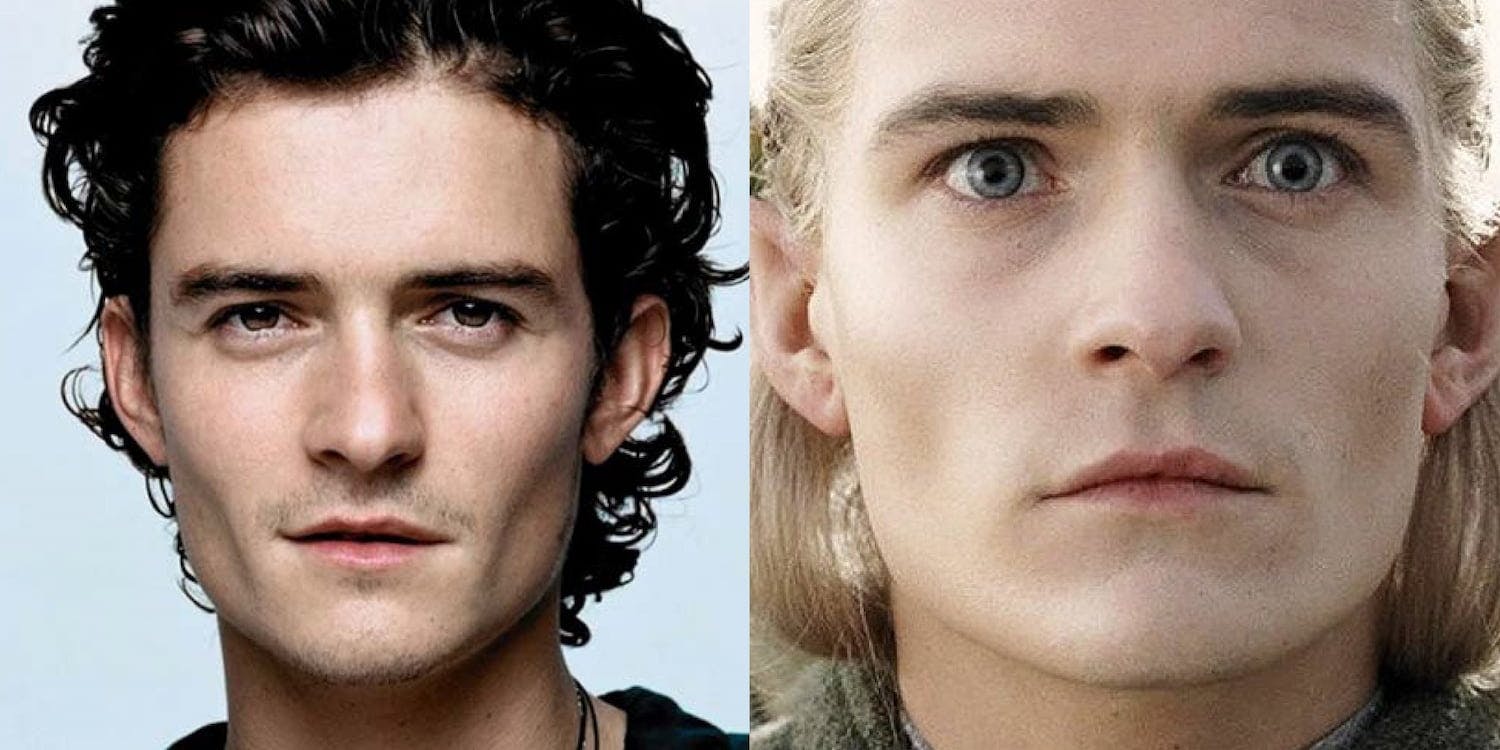 Orlando Bloom wearing grey coloured lenses