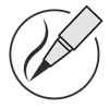 High precision felt tip vector image