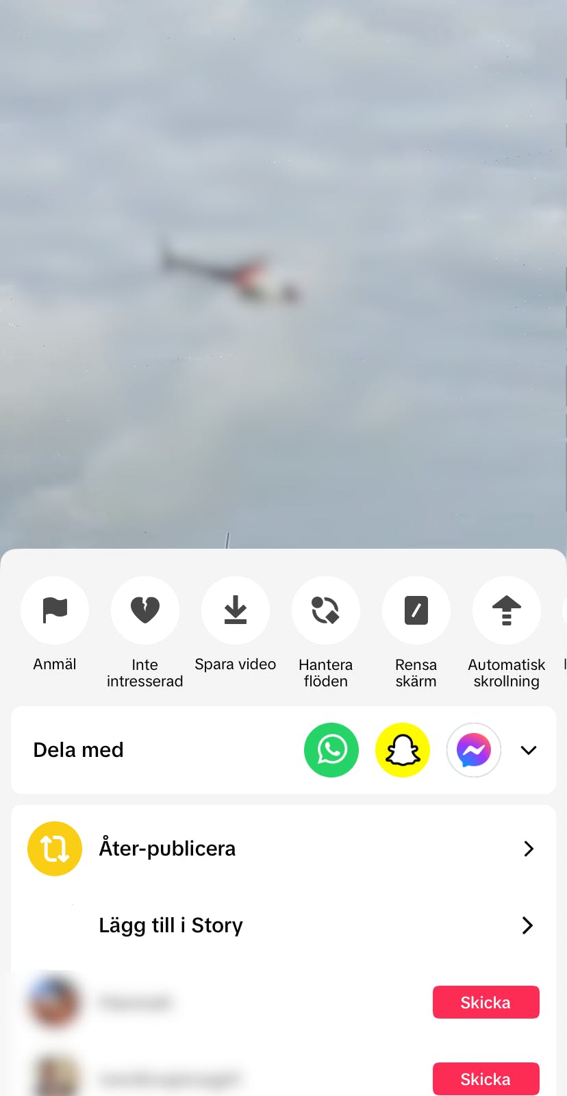 TikTok Anmälning av en video 1
