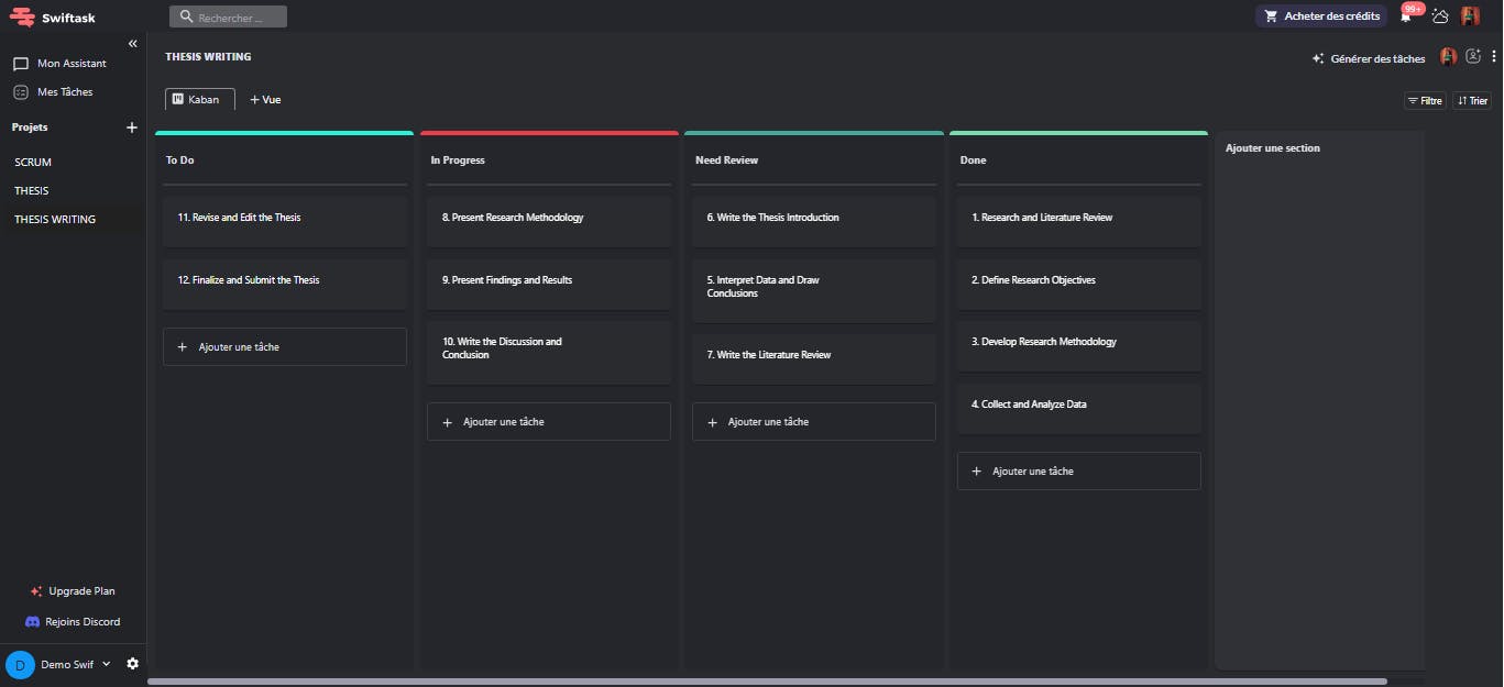 Mode collaboration de Swiftask