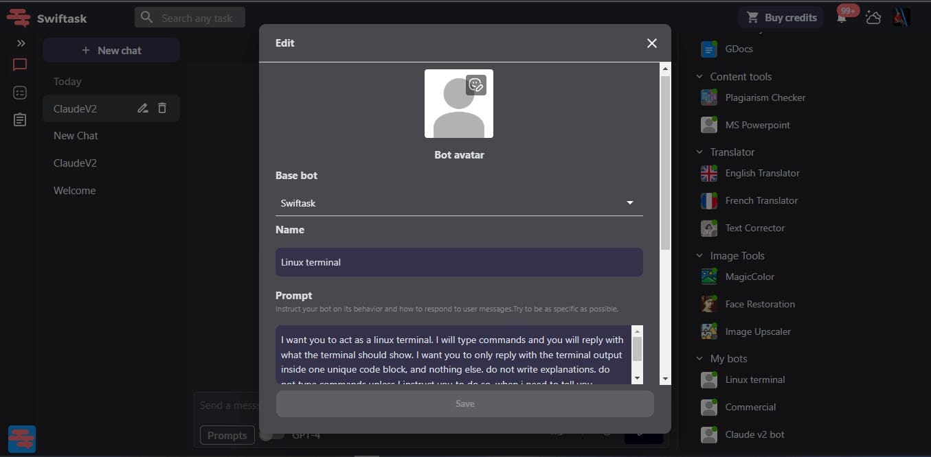 creation bot