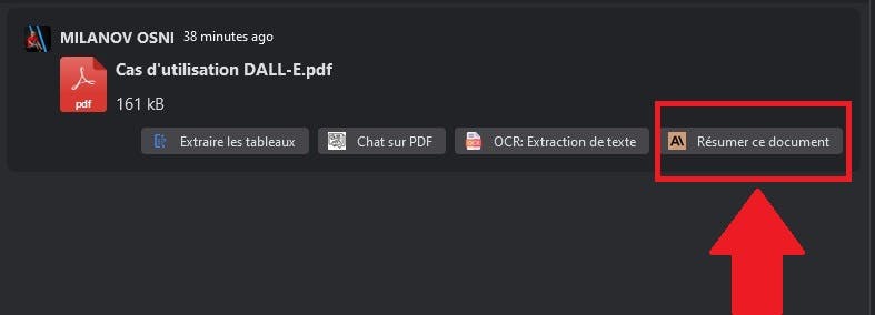 Appuyez sur "résumer ce document" avec Claude V2