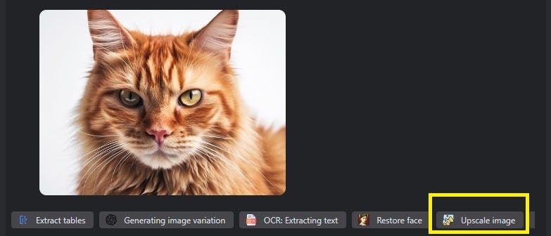 appuyer sur upscale image