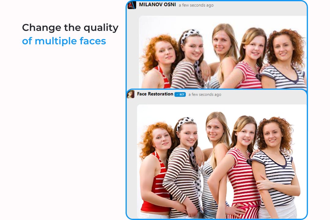 restores quality of multiple faces