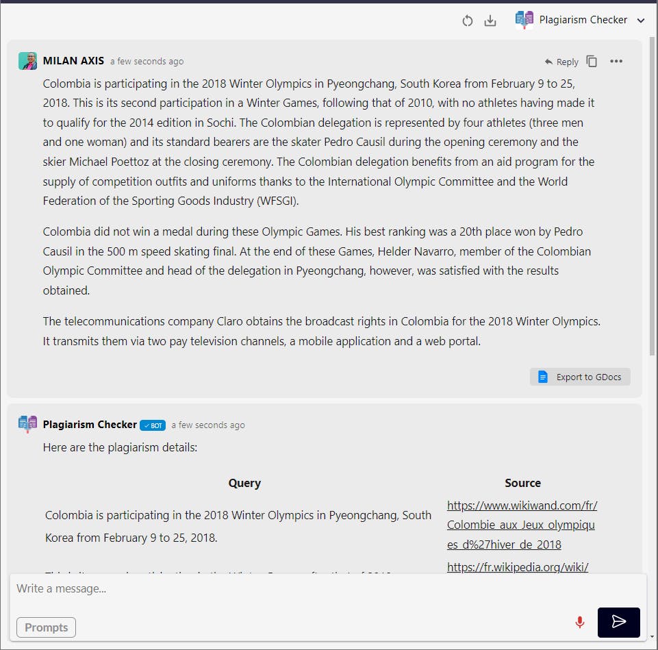 Plagiarism checker use cases
