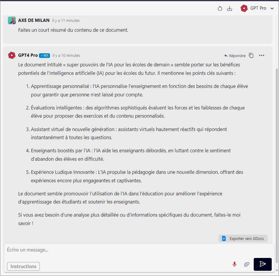 réponse de GPT Pro