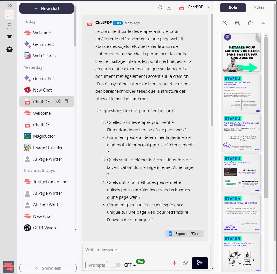 analyse du document