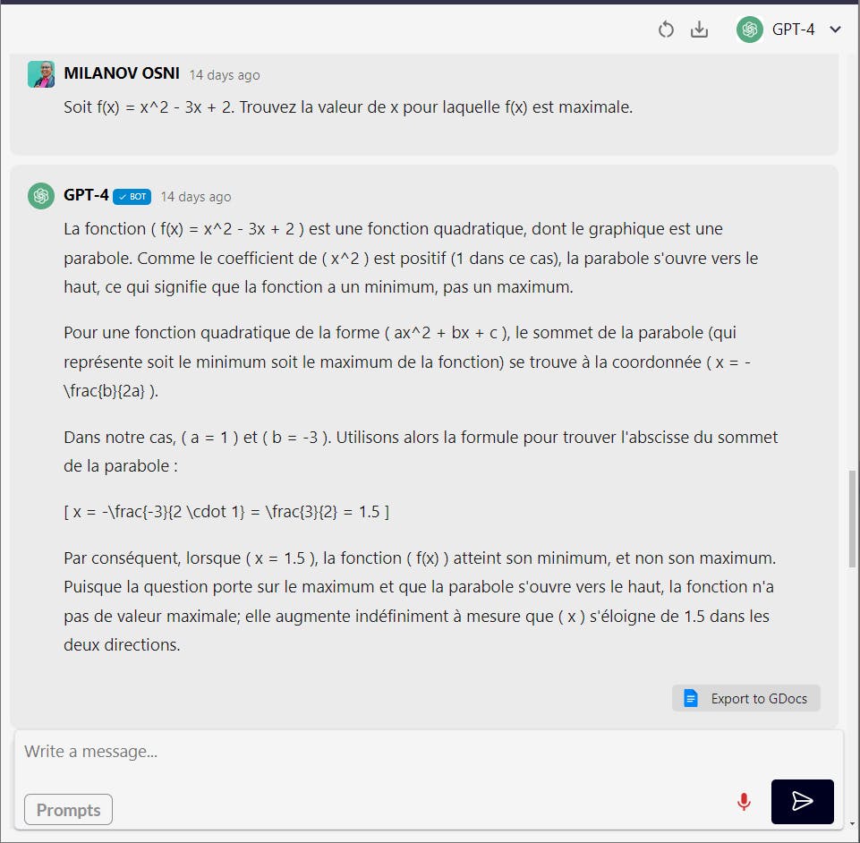 exemple d'utilisation de GPT-4