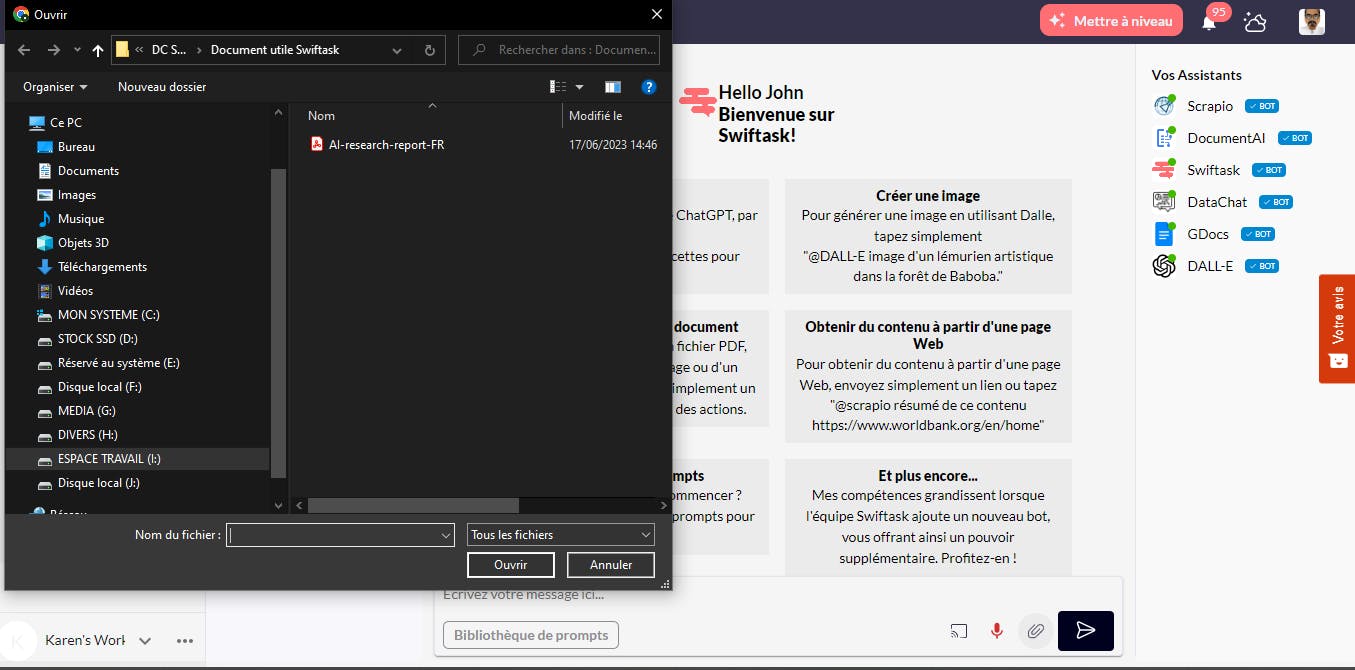 How to import pdf file in Swiftask App