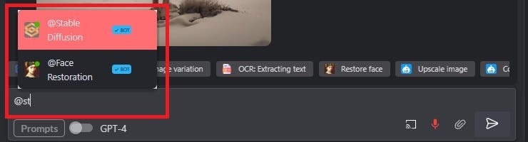 Stable Diffusion bot