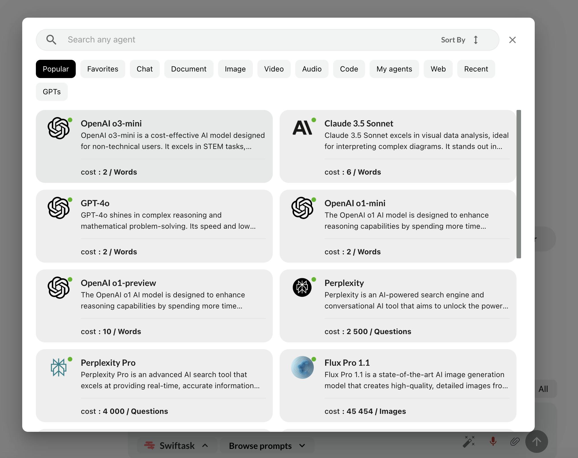 o3-mini sur Swiftask