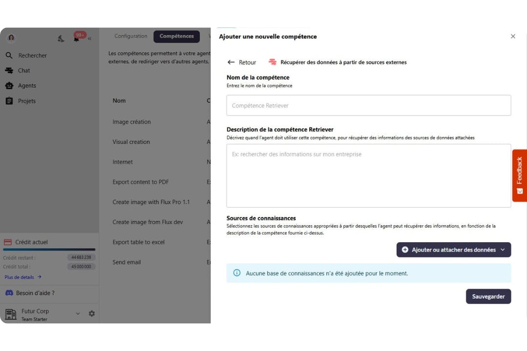 compétence agent ia