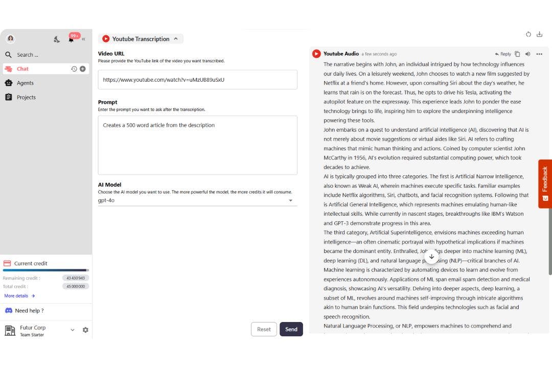 YouTube Transcription