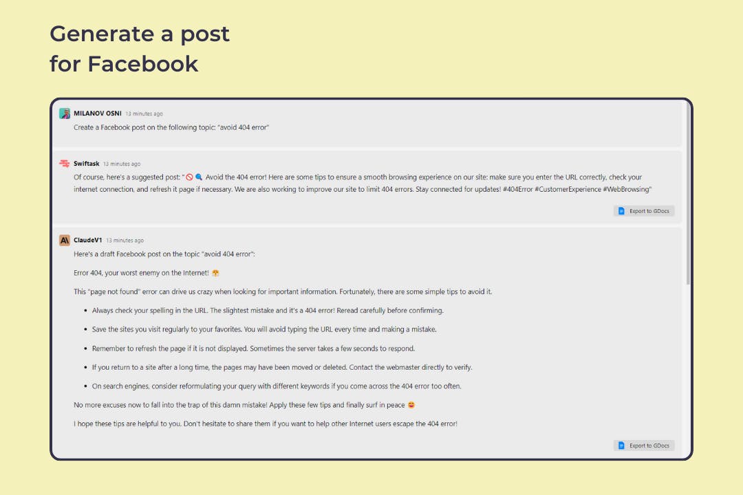 Generate a post for Facebook