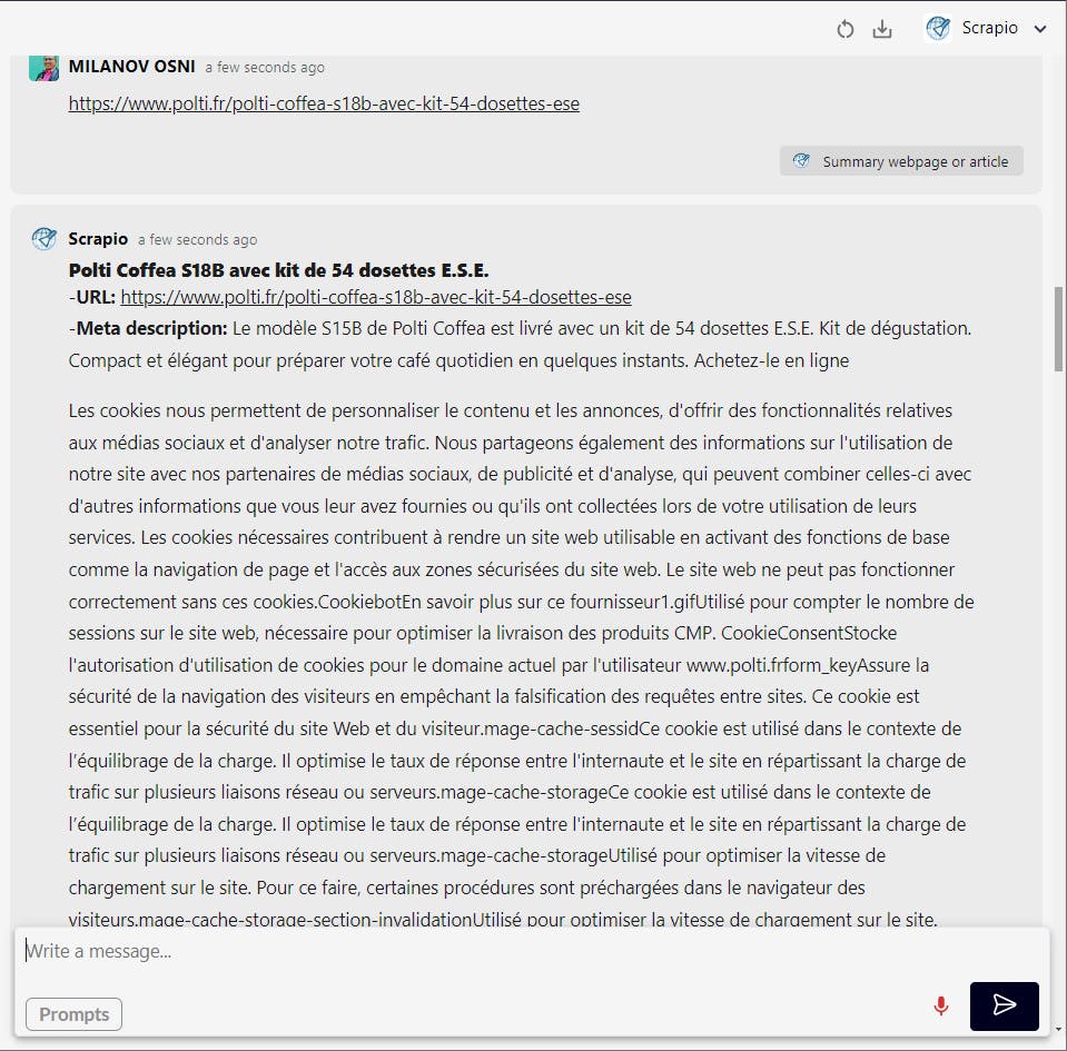 cas d'usage de Scrapio