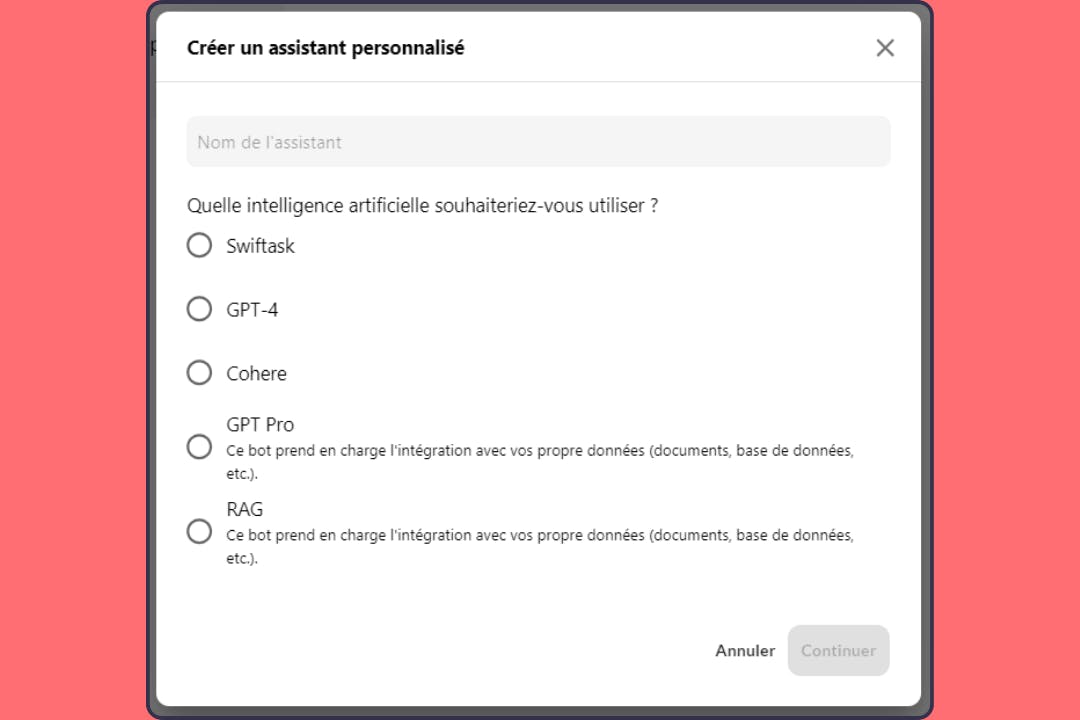 sélection des IA de base