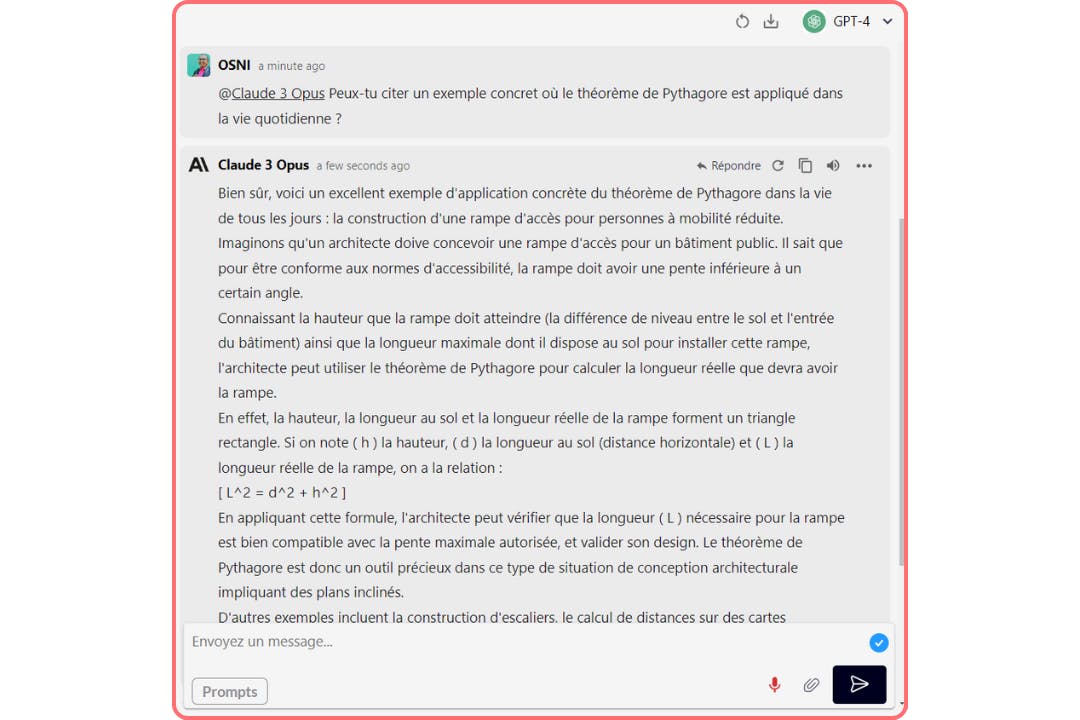 réponse de Claude 3 Opus