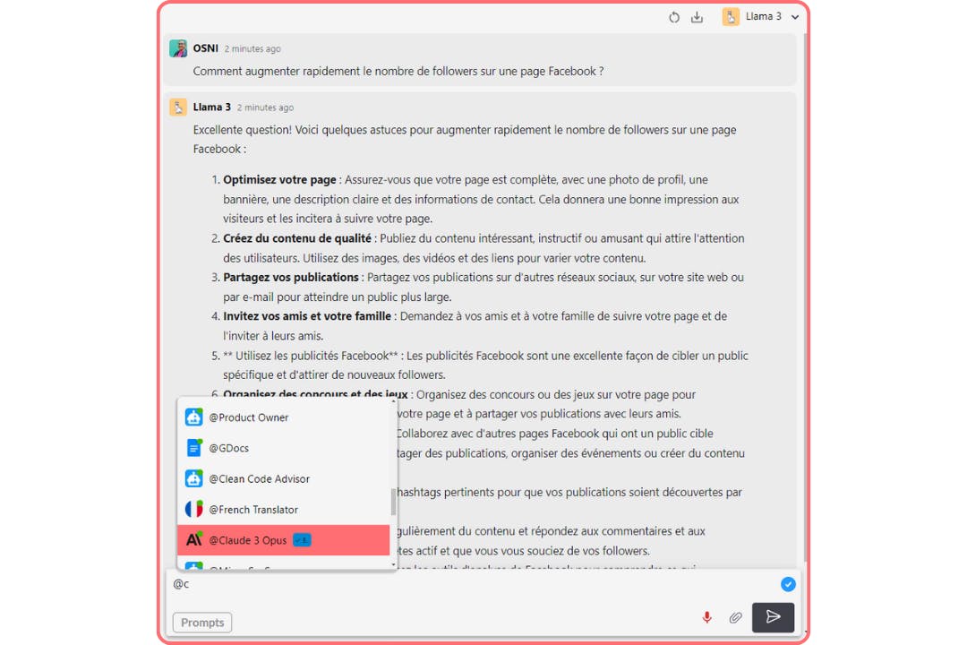 Combinaison d'une autre IA avec Llama 3