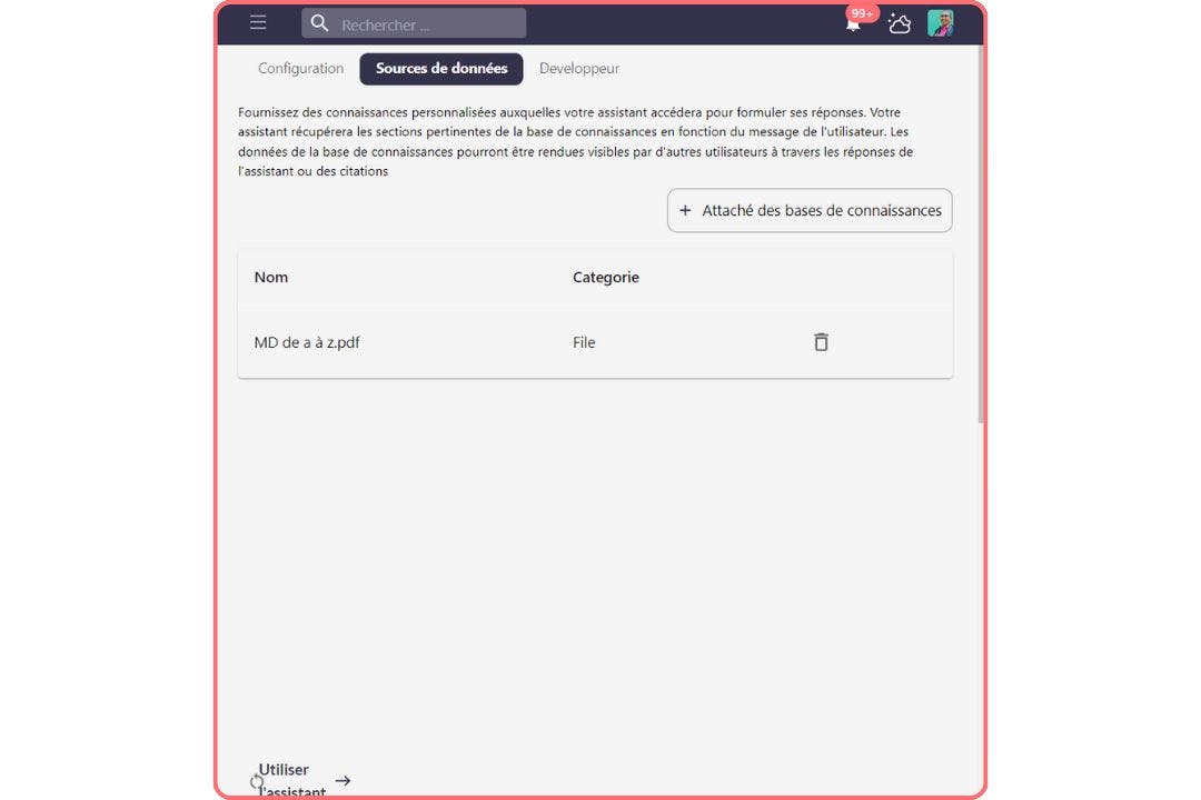 insertion des données sources pour la RAG