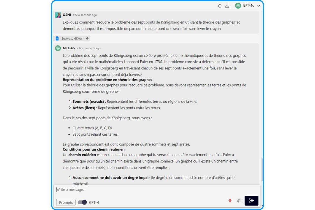 exemple de prompt avec GPT-4o