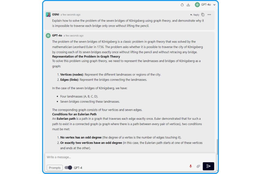 Example of prompt with GPT-4o