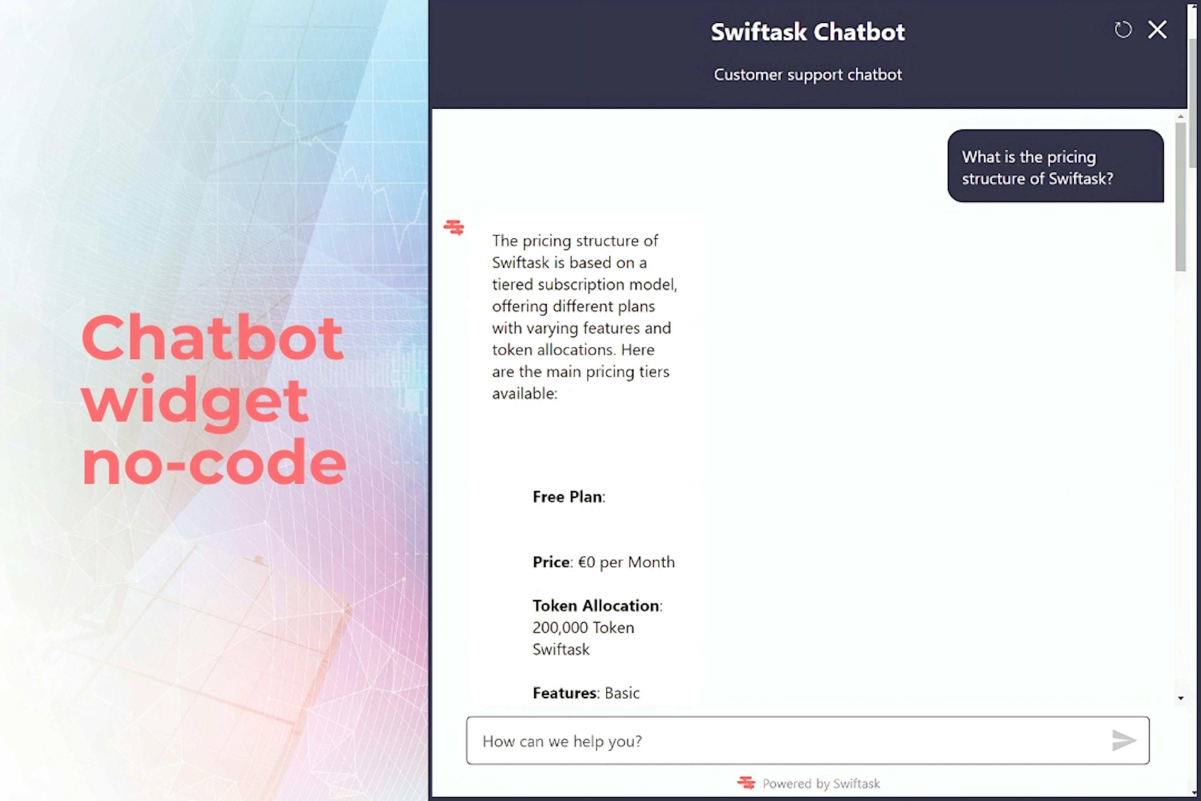 Chatbot widget no-code