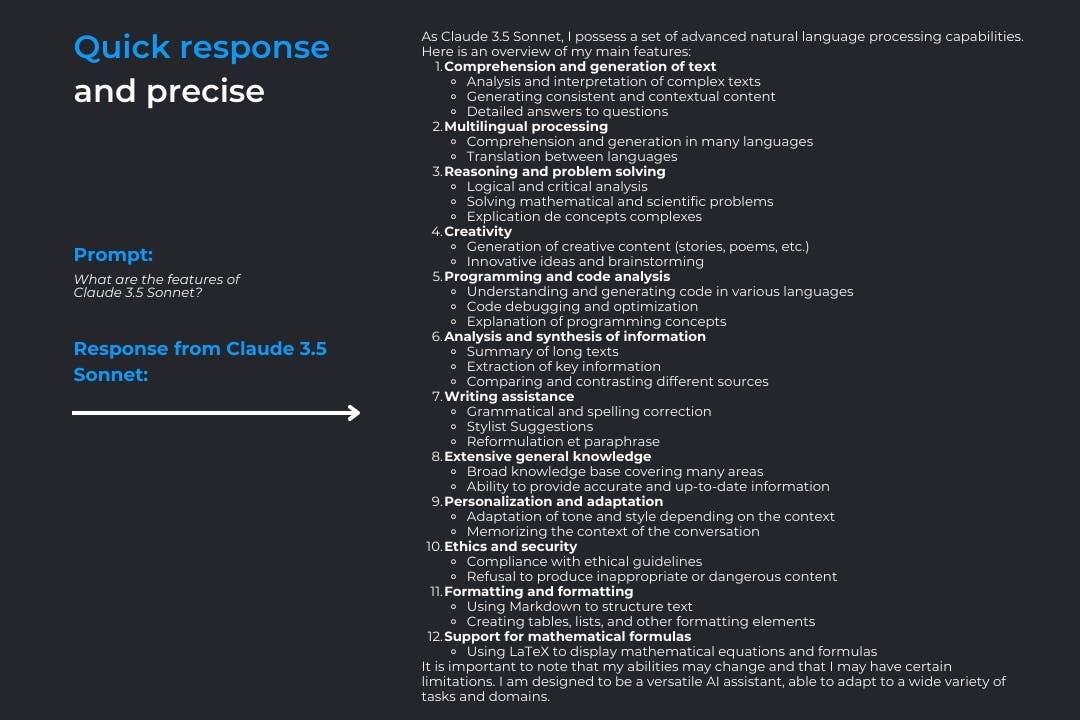 Quick response with claude 3.5 sonnet