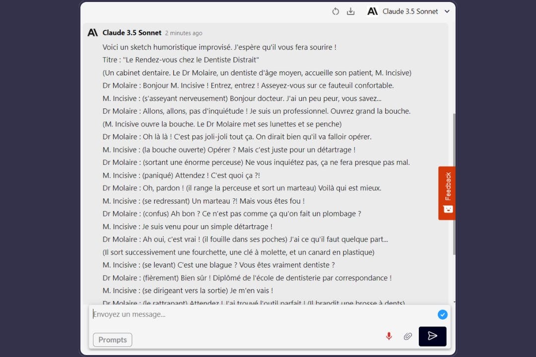 Réponse de claude 3.5