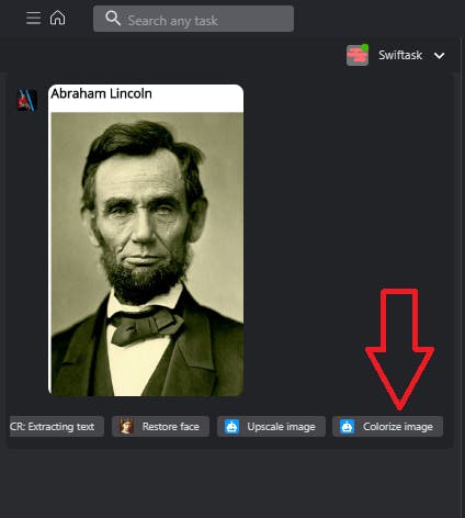 Press Colorize image
