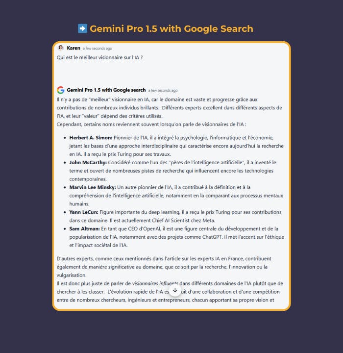 Gemini Pro 1.5 with Google Search