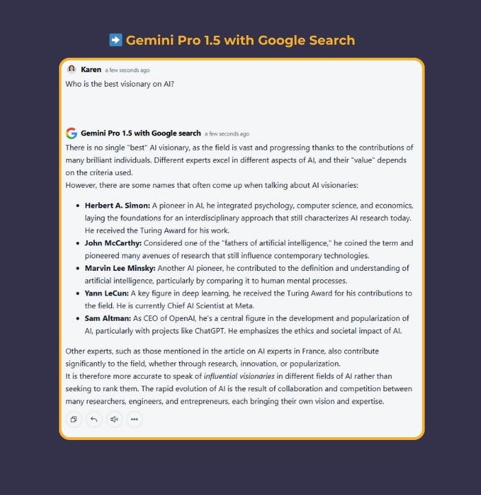 Gemini Pro 1.5 with Google Search
