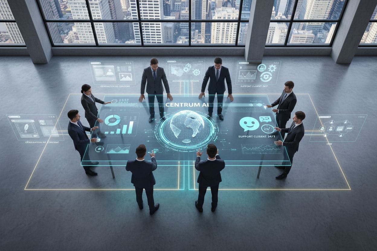 Assistant IA en entreprise moderne