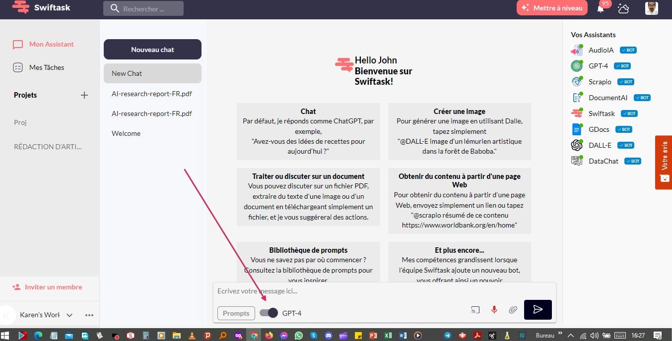 How to activate GPT-4 in Swiftask App