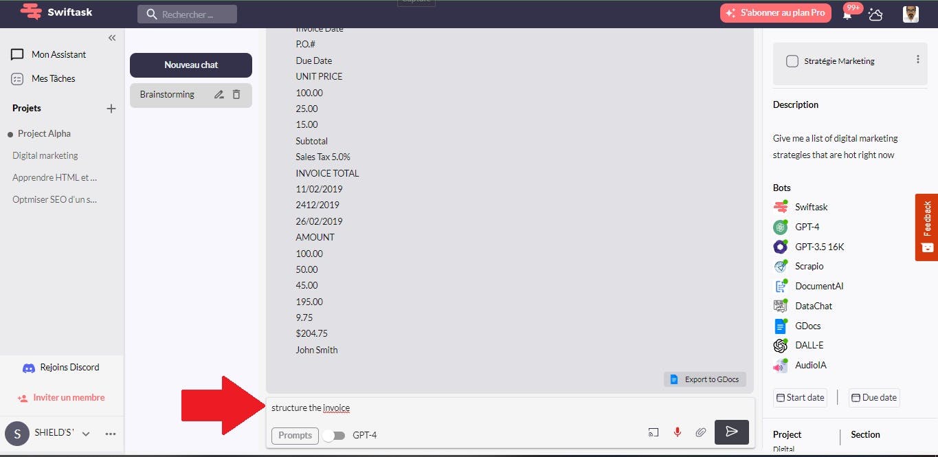 Chat with document