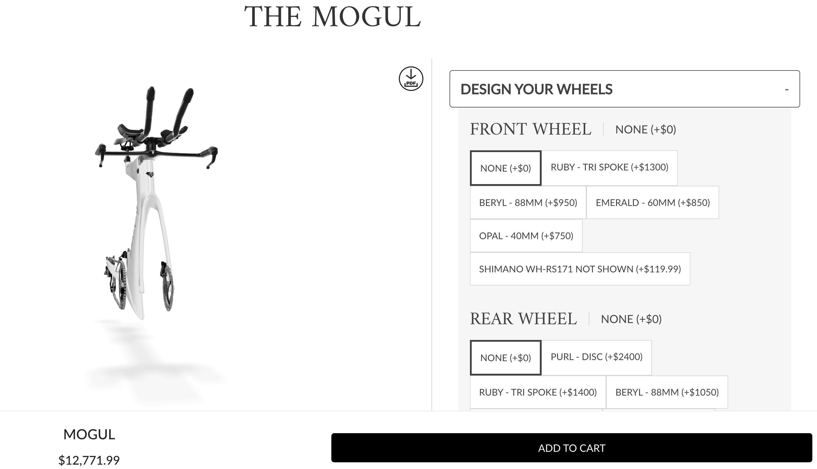 An example of Dimond Bike's 3D configurator, powered by Angle 3D and Shopify.