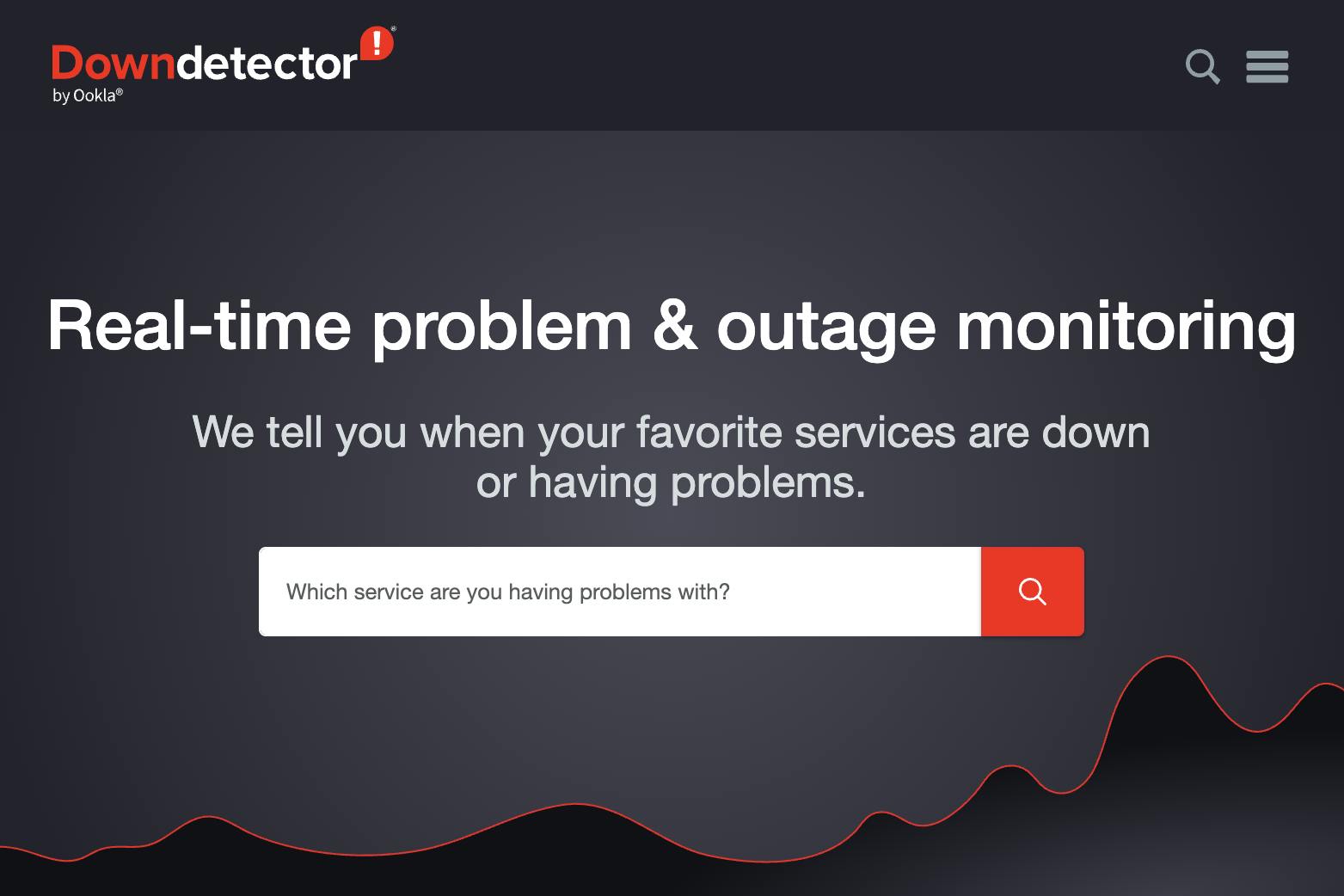 downdetector.com homepage