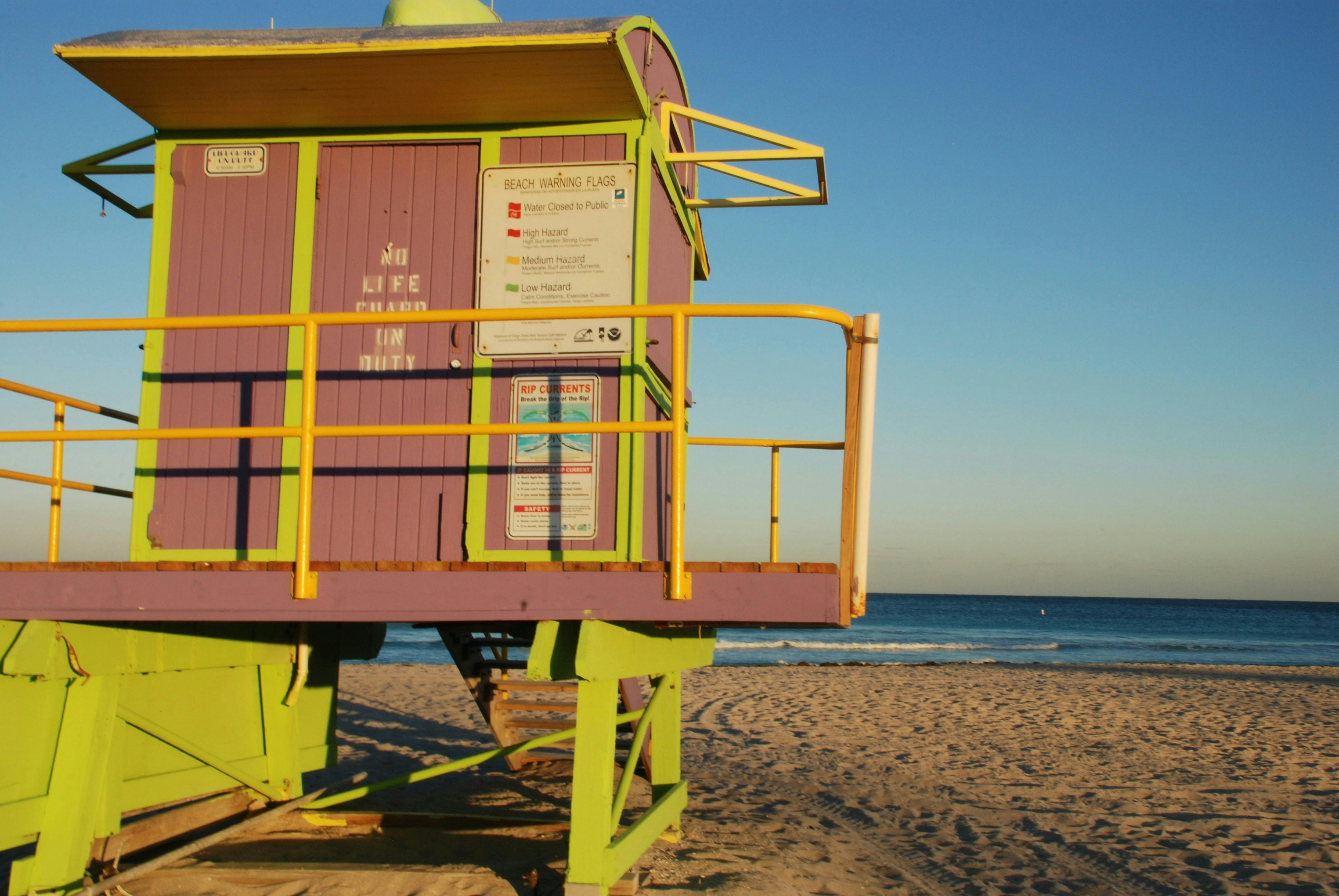 Lifeguard station on the beach 