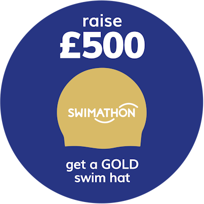 £500 swim hat reward badge.