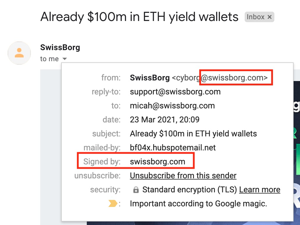 SwissBorg email