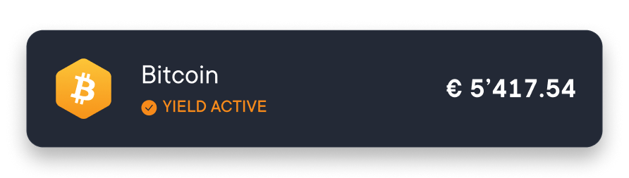 Bitcoin Balance Card in Euro