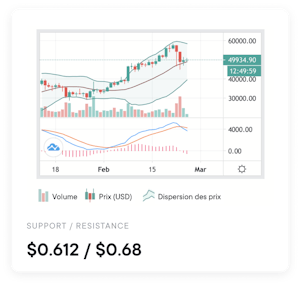 Asset Analysis support/resistance card in french