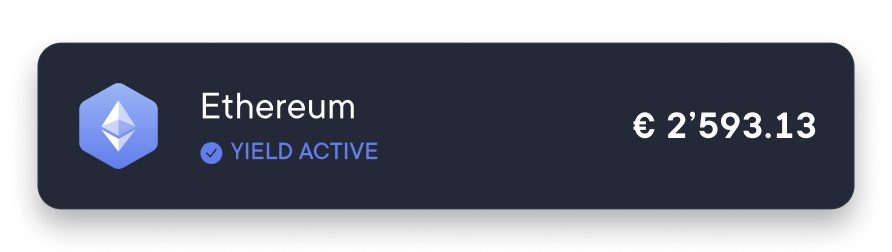 ETH Balance Card in Euro