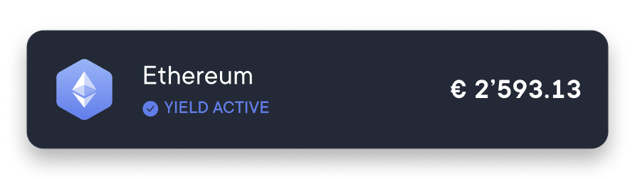 ETH Balance Card in Euro