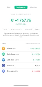 Portfolio Analytics screen in french using EUR