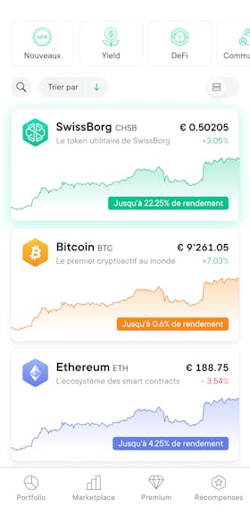 SwissBorg app marketplace