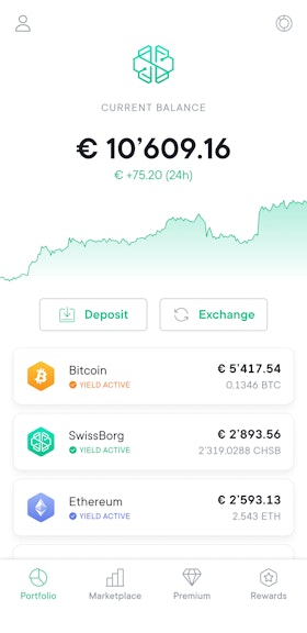 SwissBorg app screen