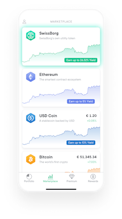 SwissBorg app marketplace