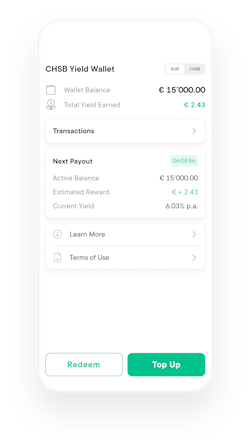 SwissBorg app chsb wallet pending